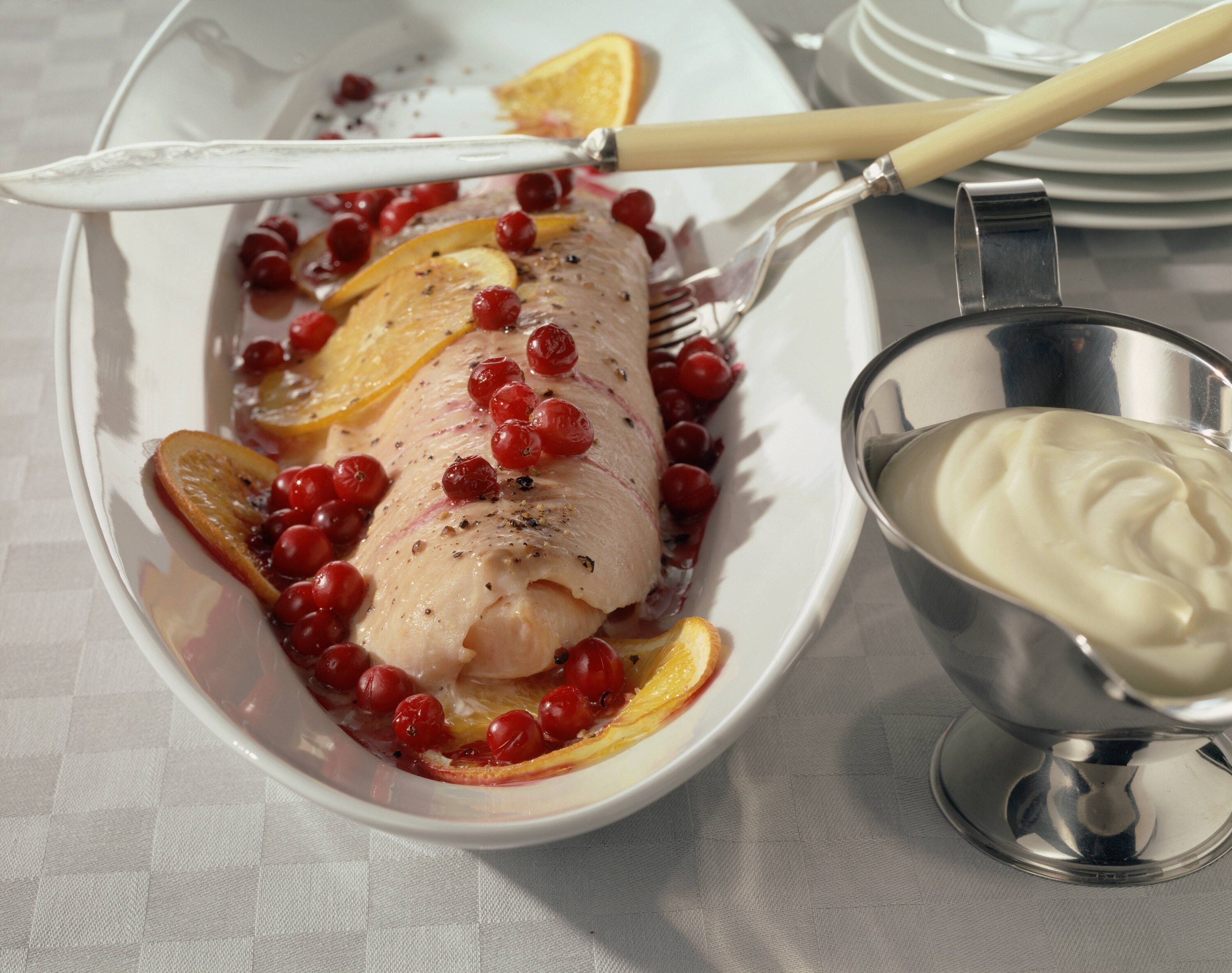 Knorr - Forellenfilets mit Cranberries und Zitronen-Mousseline