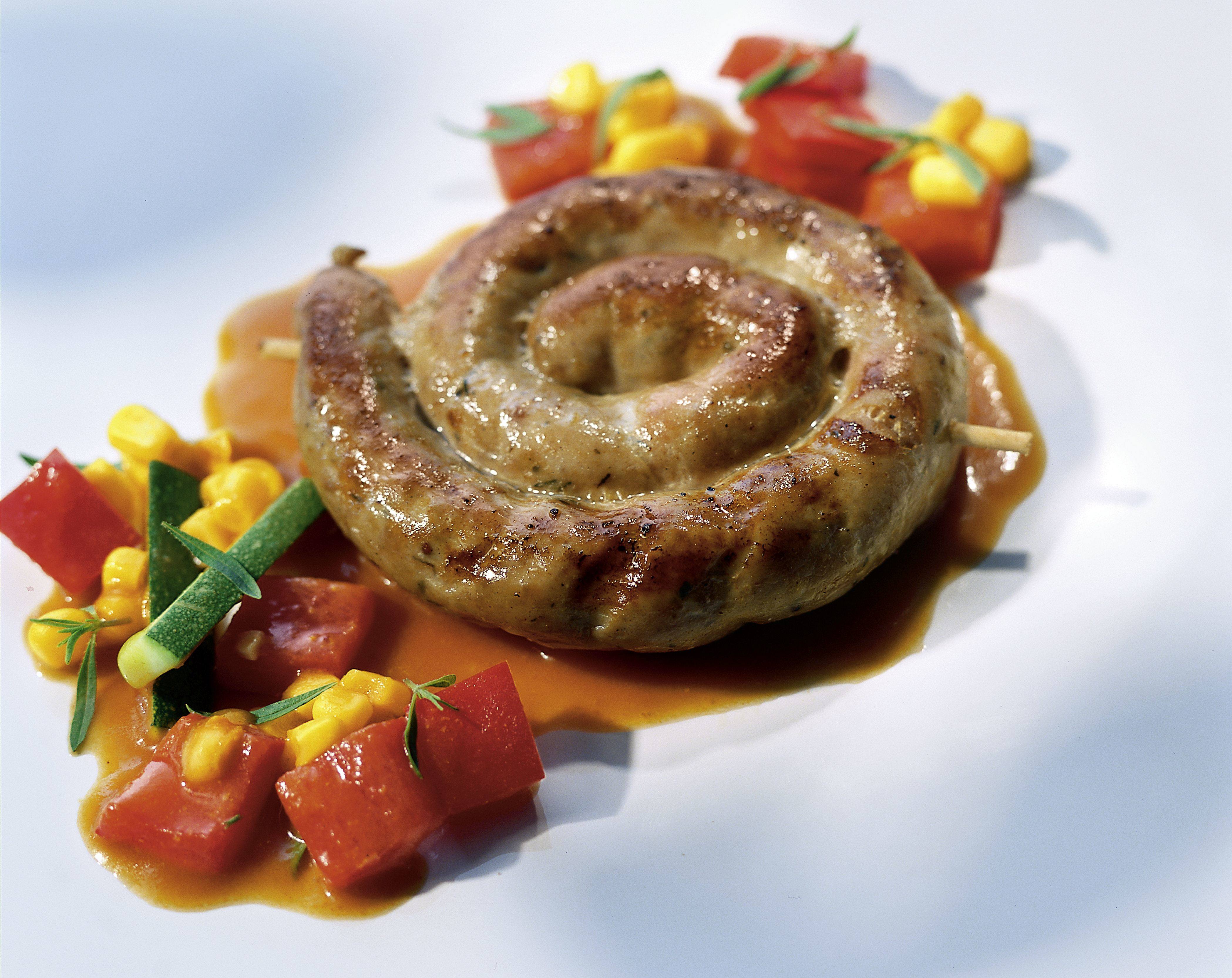 Knorr - Wurstschnecken mit Gemüse-Ragout