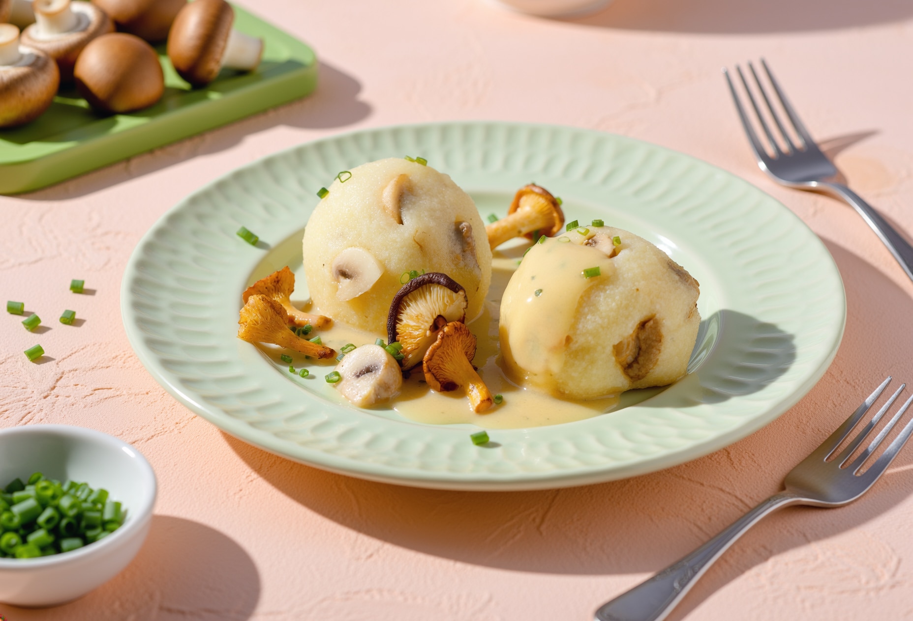 Knorr - Pilzknödel in Rahmsauce