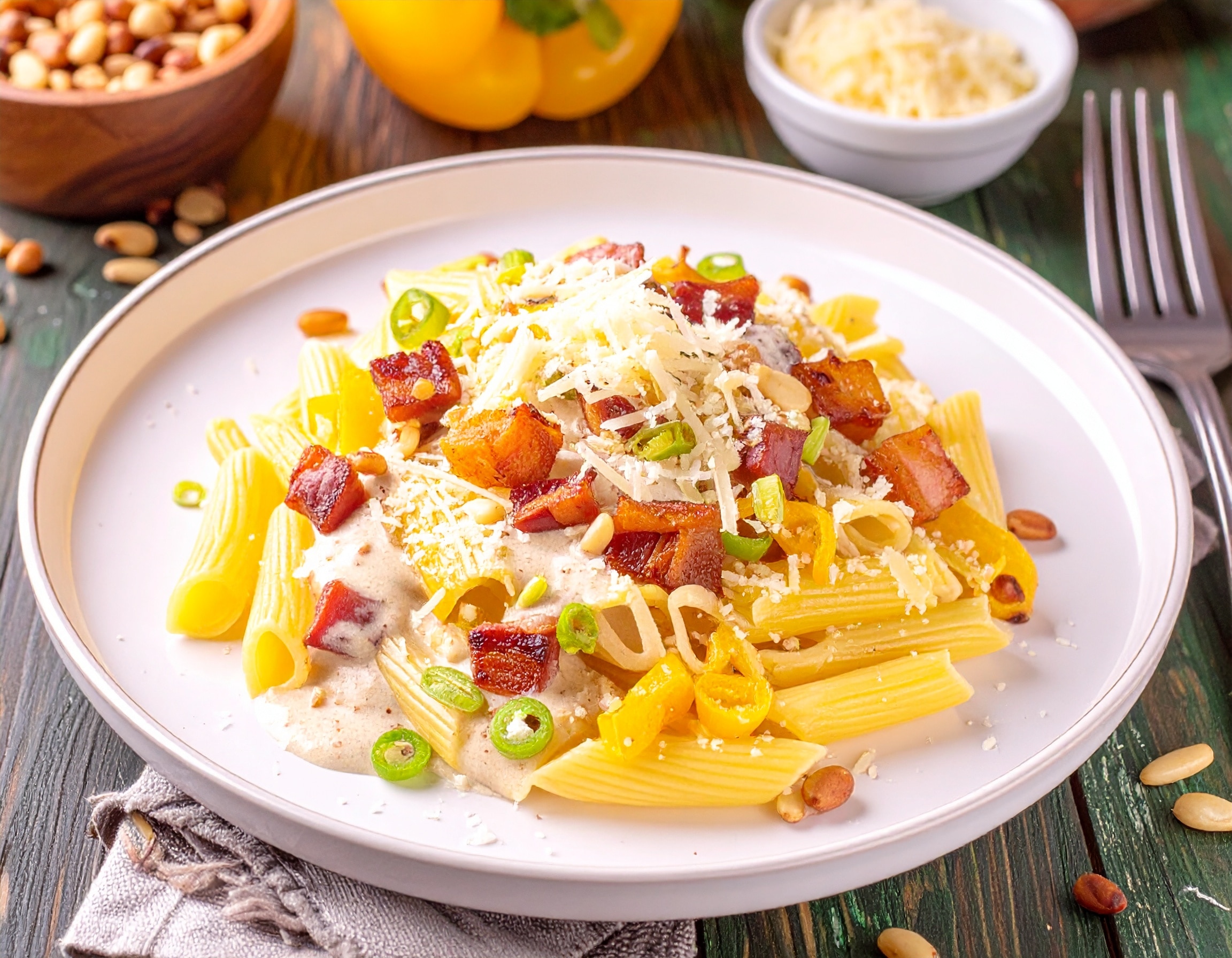 Knorr - Pasta mit Paprika und Speck 25 Min  recipe