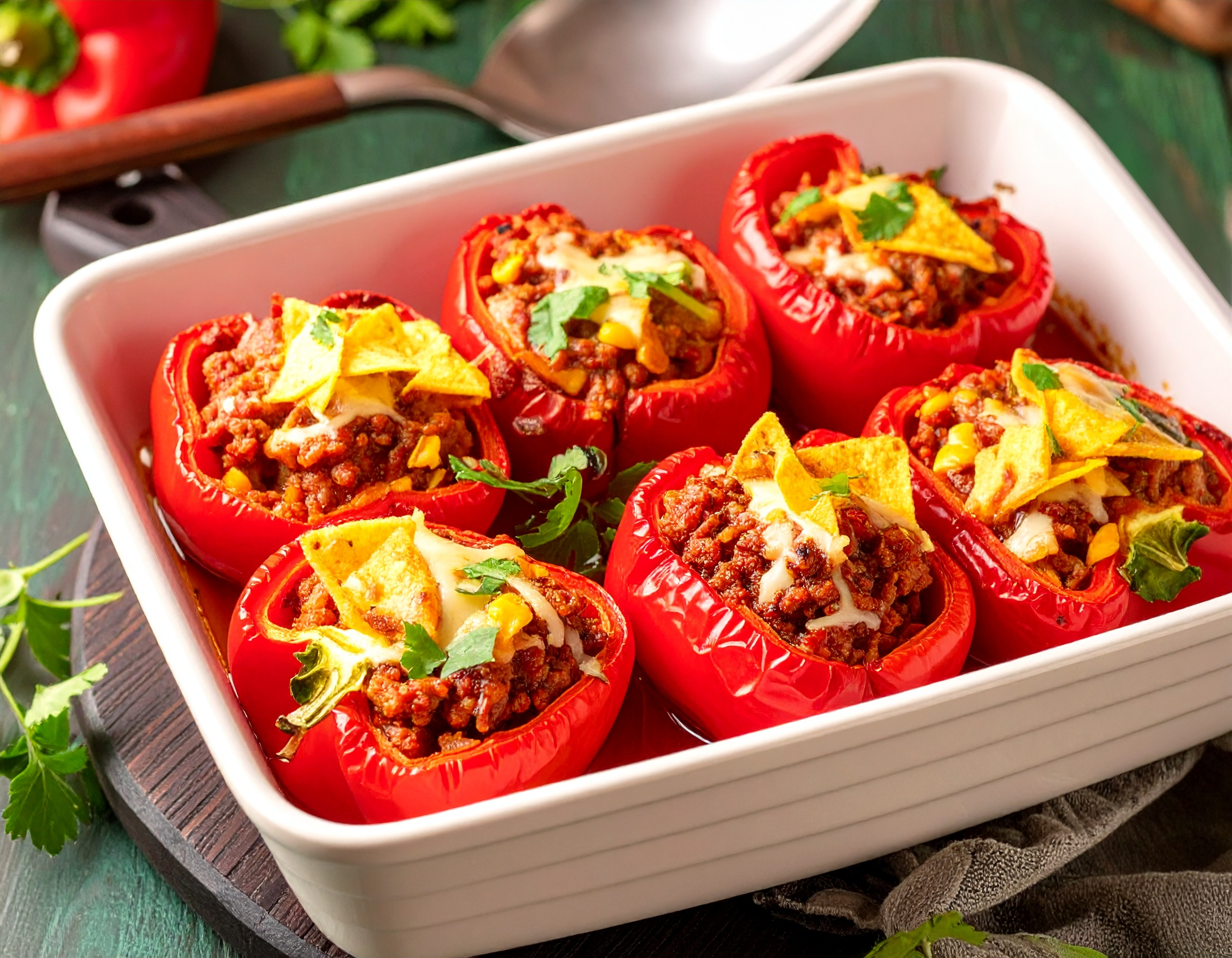 Knorr - Gefüllte Paprika mit Tortilla-Chips