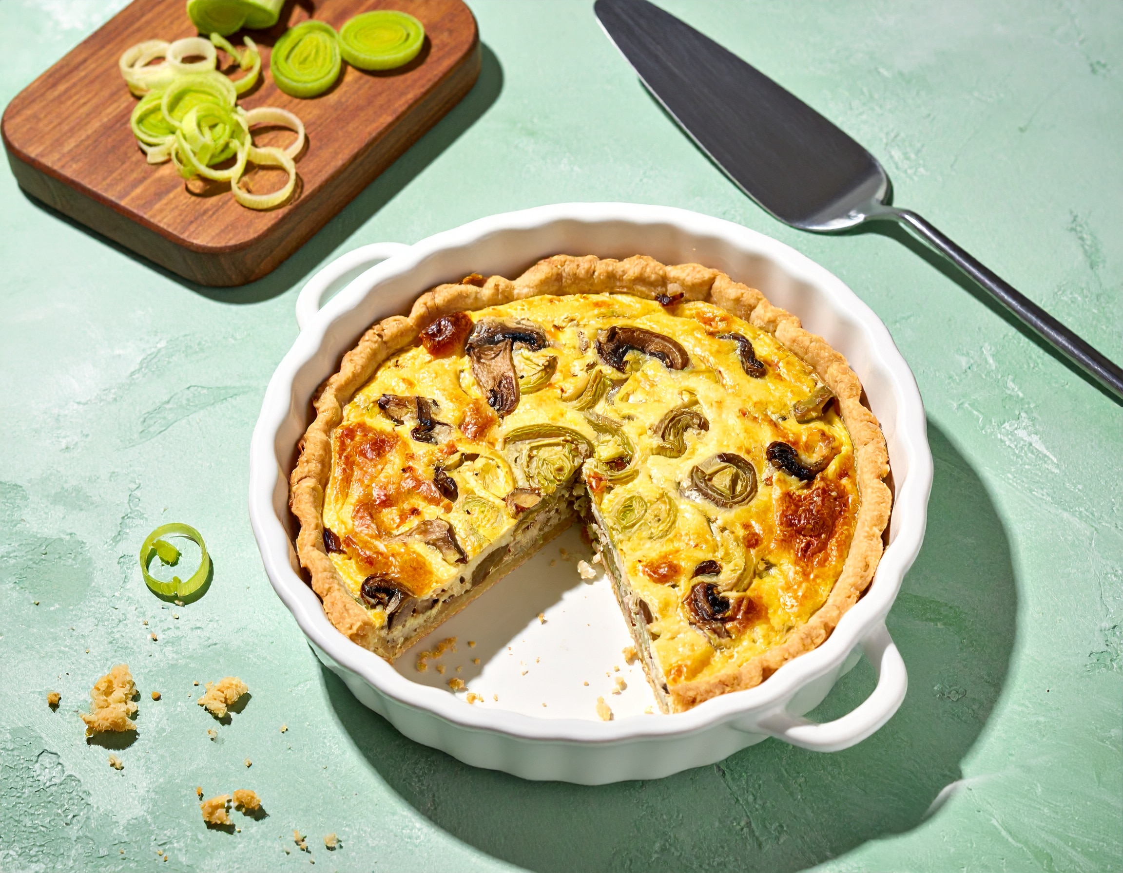 Knorr - Champignon Quiche mit Lauch 45 Min  recipe