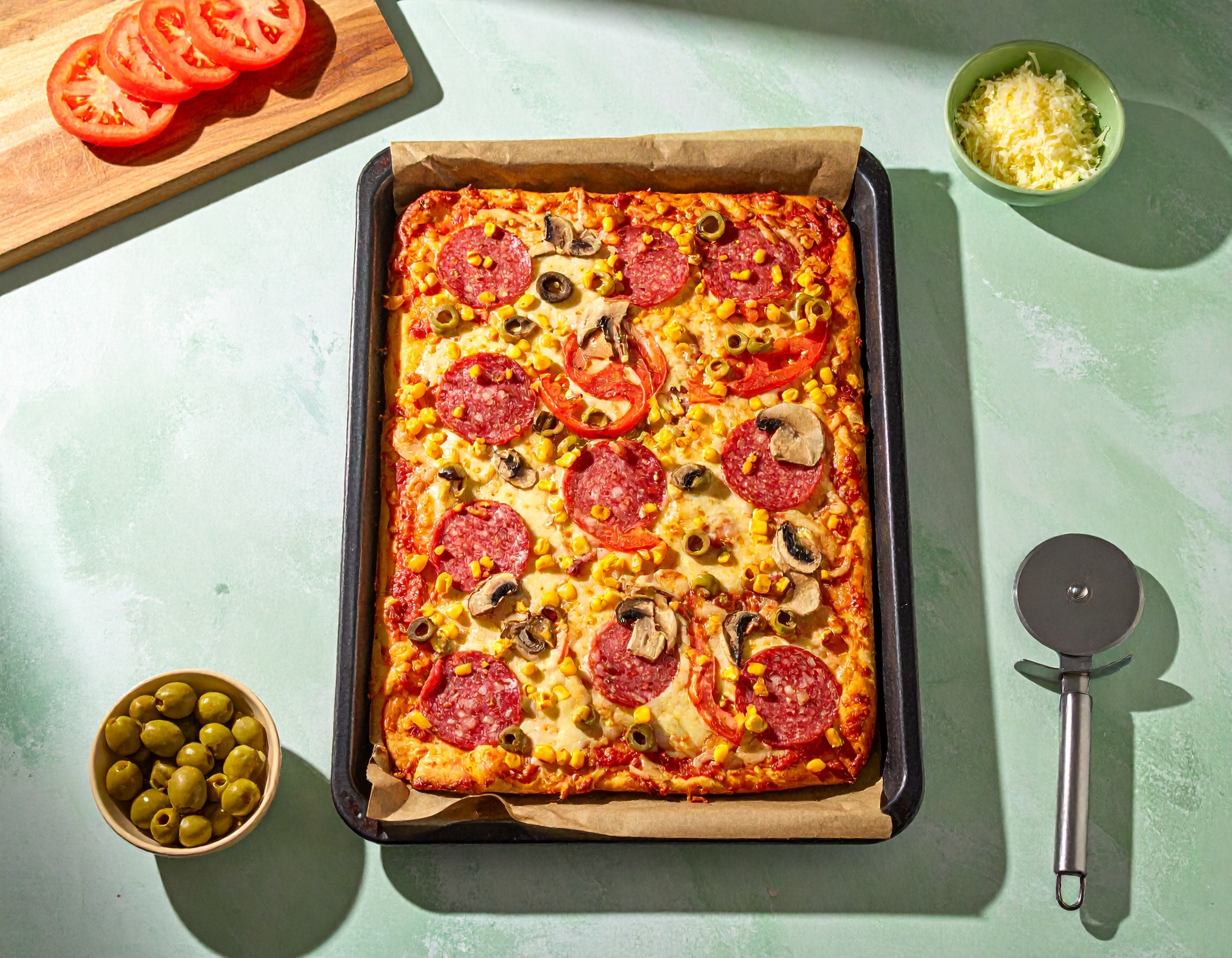Knorr - Pizza vom Blech 1 H 5 Min  recipe