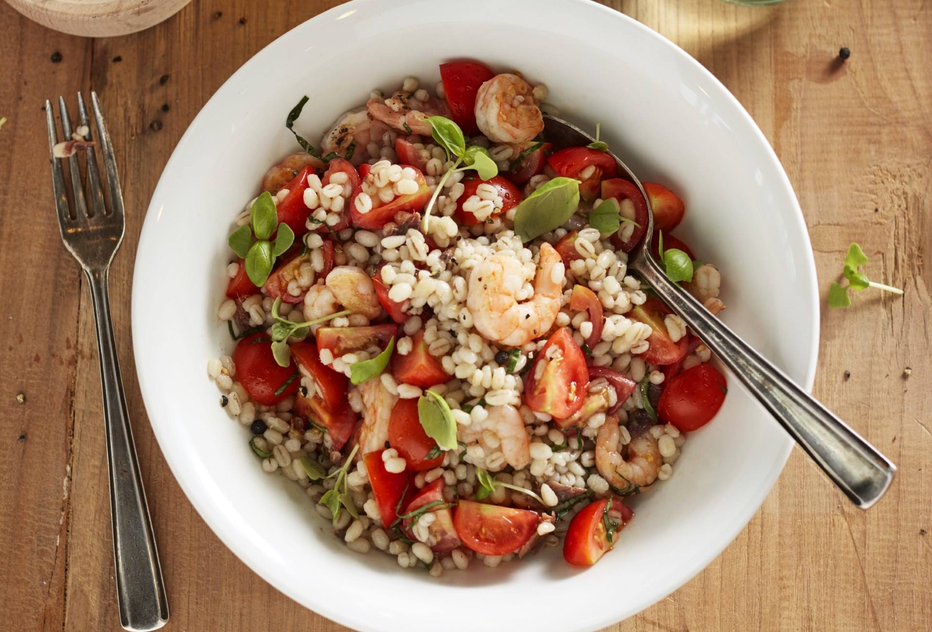 Knorr - Graupen mit Shrimps und Tomaten