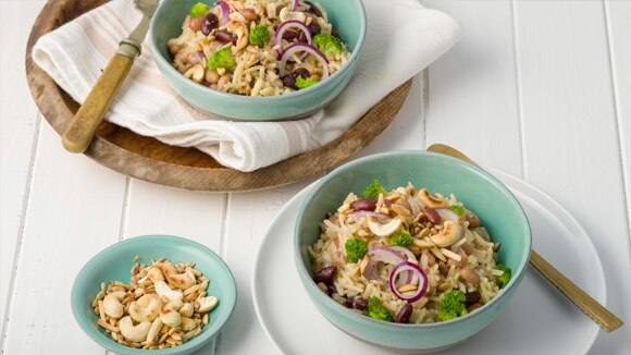 Cheesy Rice with Sweet Onions & Toasted Nuts
