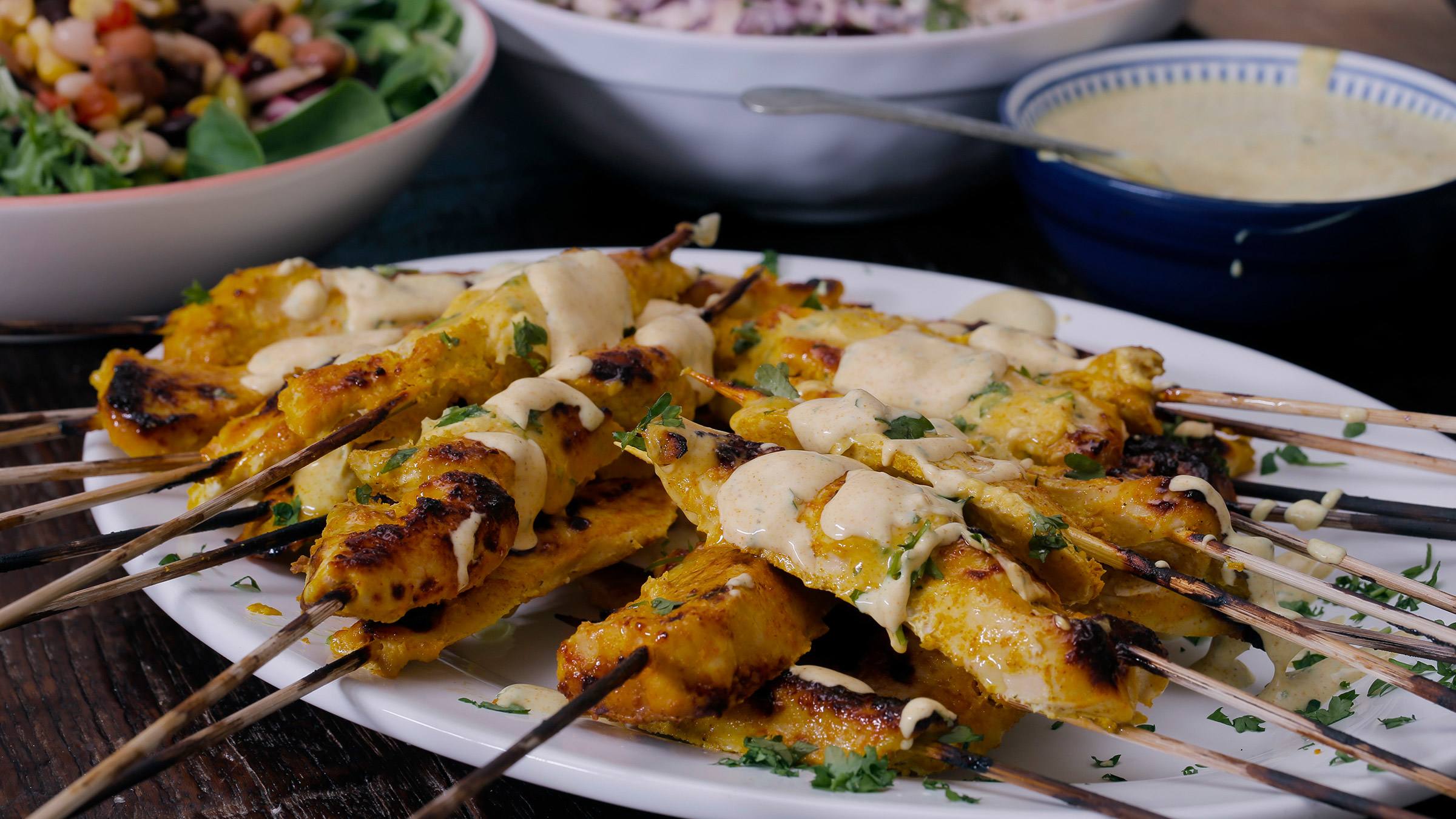 Satay de pollo o brochettes 310 Minutos  recipe