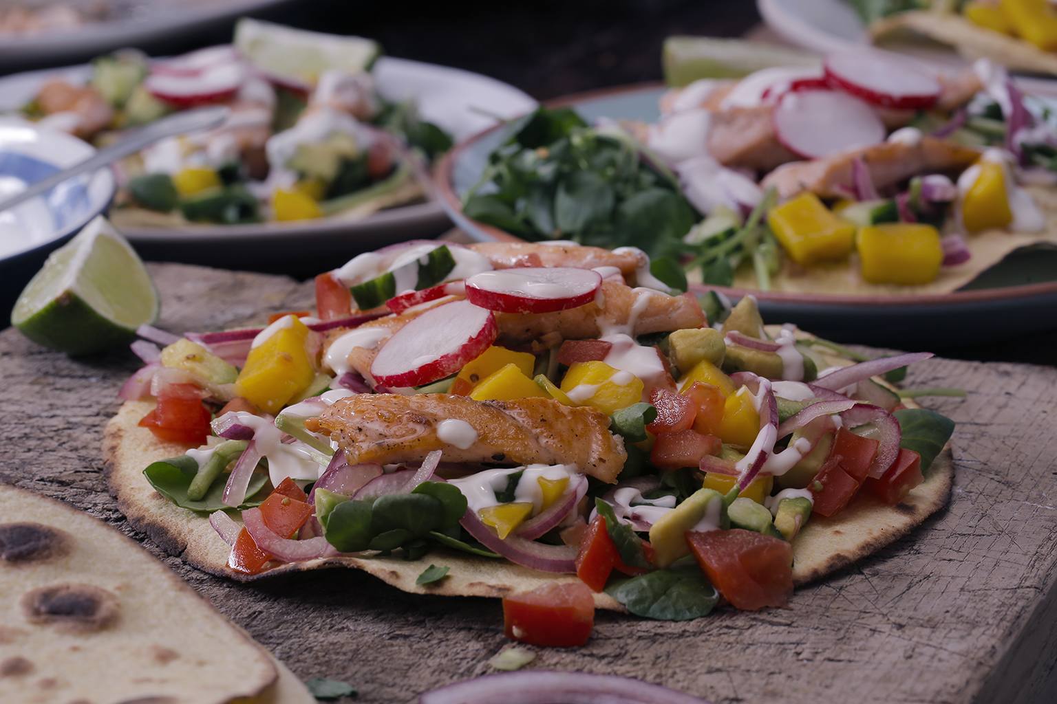 Tacos asados de trucha arco iris 25 Minutos  recipe