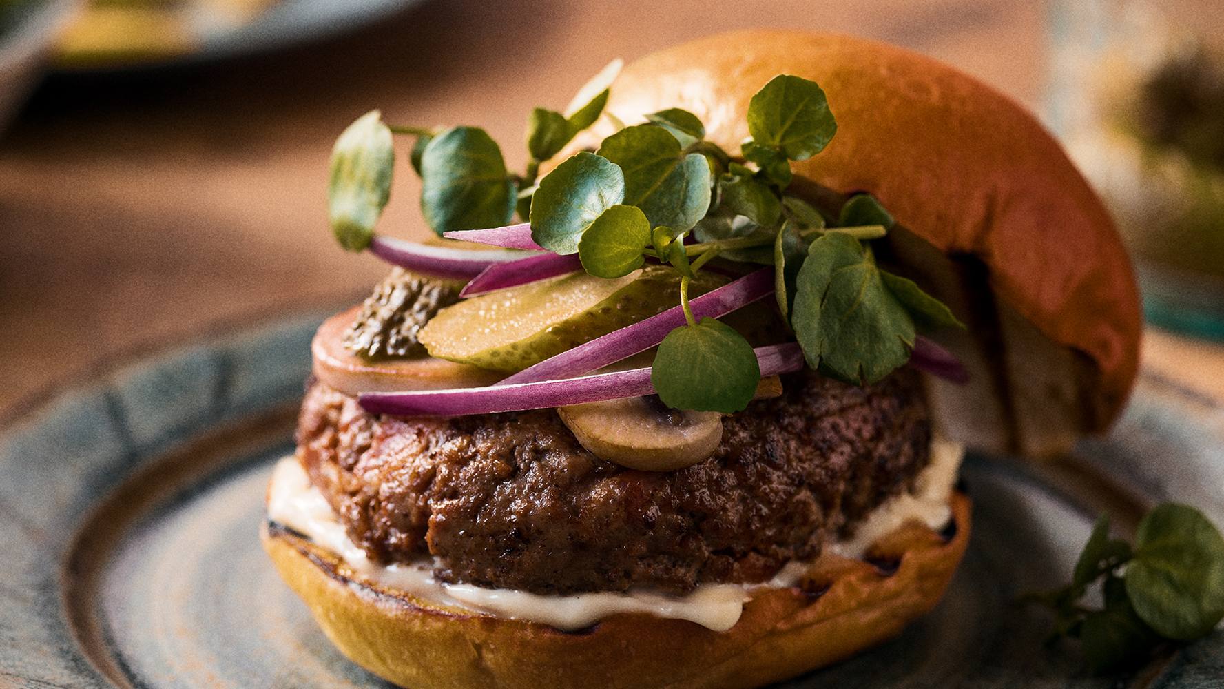 Hamburguesa jugosa