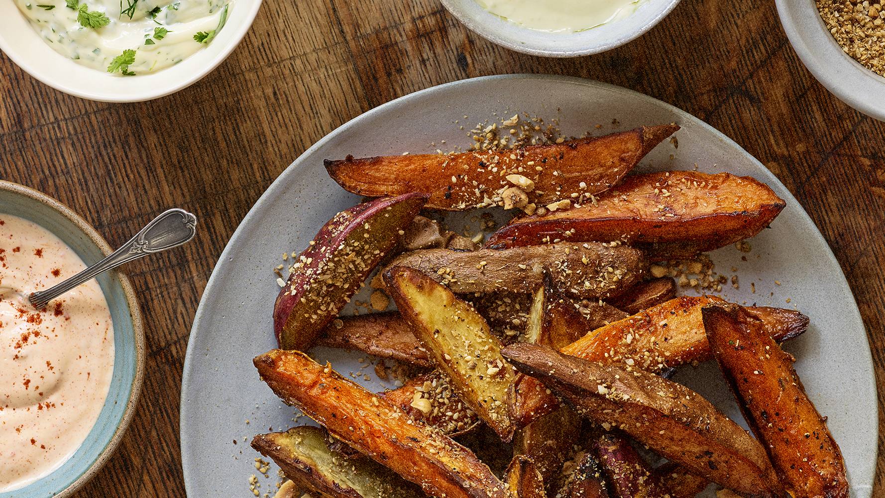 Batatas con Dukkah 60 Minutos  recipe