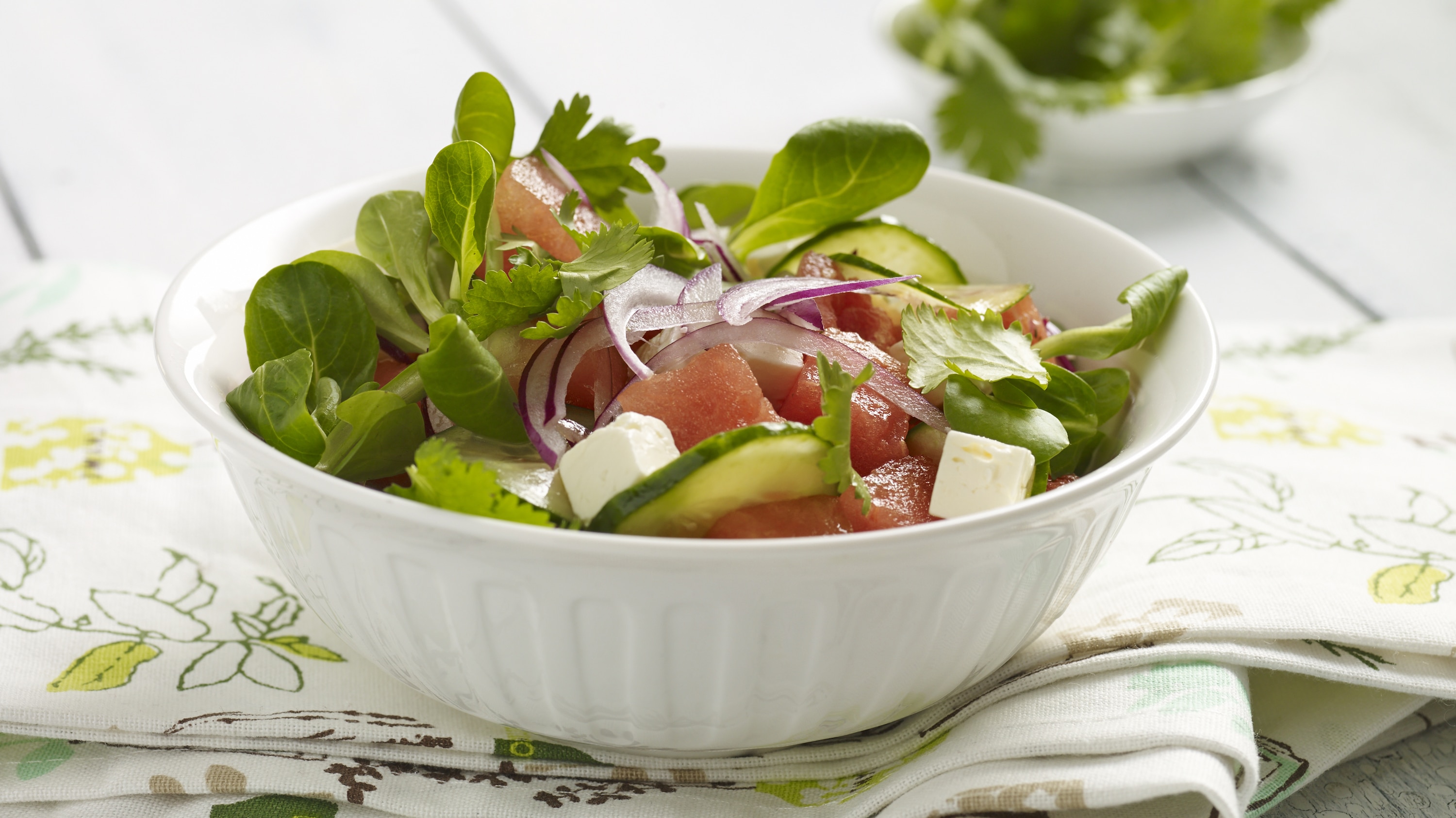 Ensalada de pepino y sandía