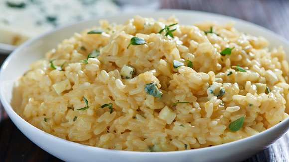 Risotto con queso azul