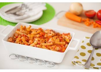 Pasta Noodle bake with Chicken and carrots