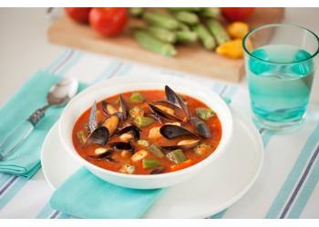 Seafood soup with Okra