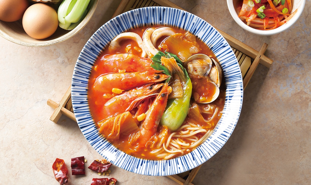 惜食料理-韓式玉米海鮮碼麵