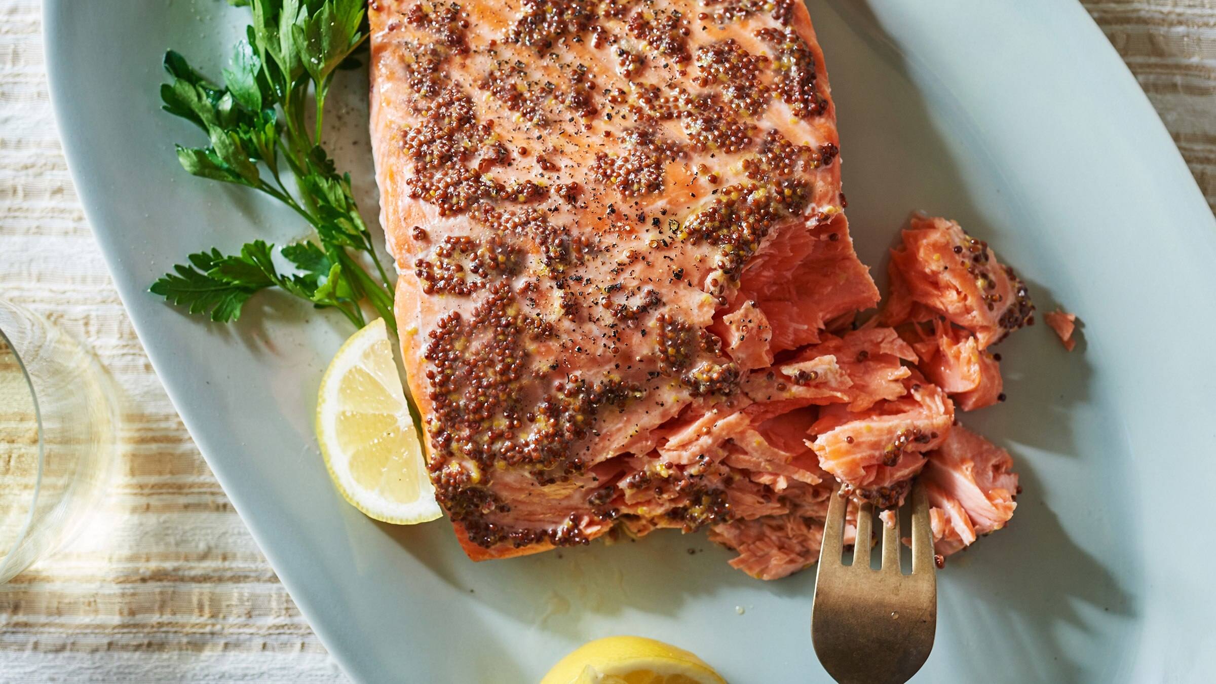 Mustard-Coated Salmon