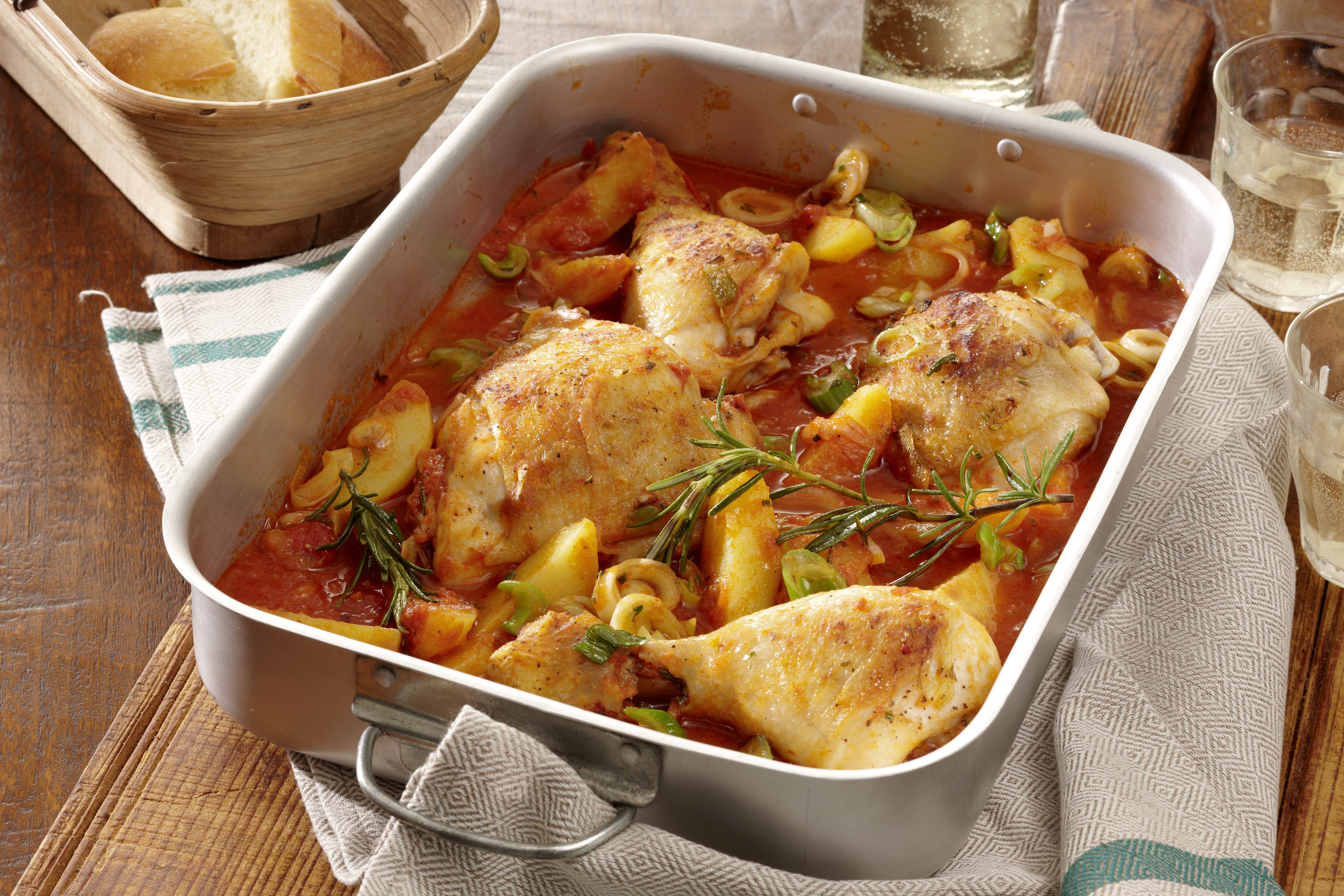 Knorr - Hühnerkeulen mit Karotten, Frühlingszwiebeln und Fisolen