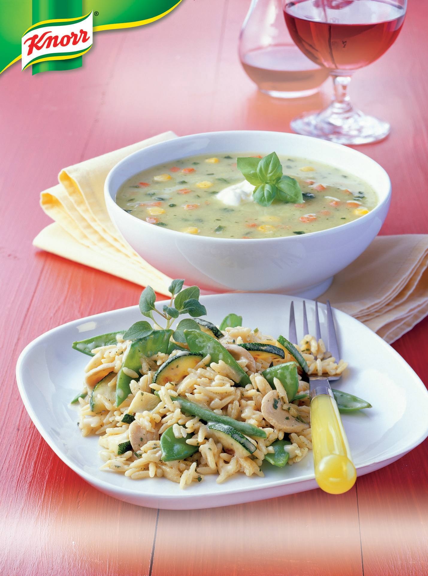 Knorr - Zucchinirisotto mit Erbsenschoten
