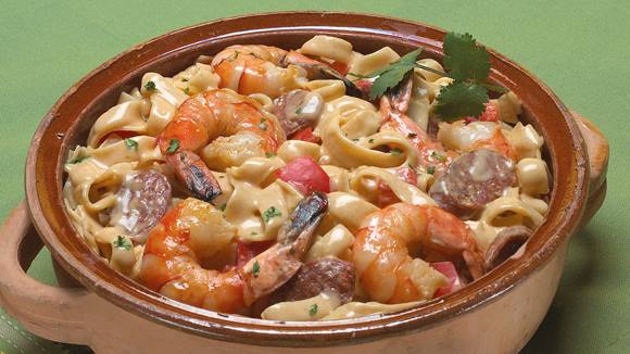 Knorr - Paella mit Tagliatelle, Huhn und Shrimps