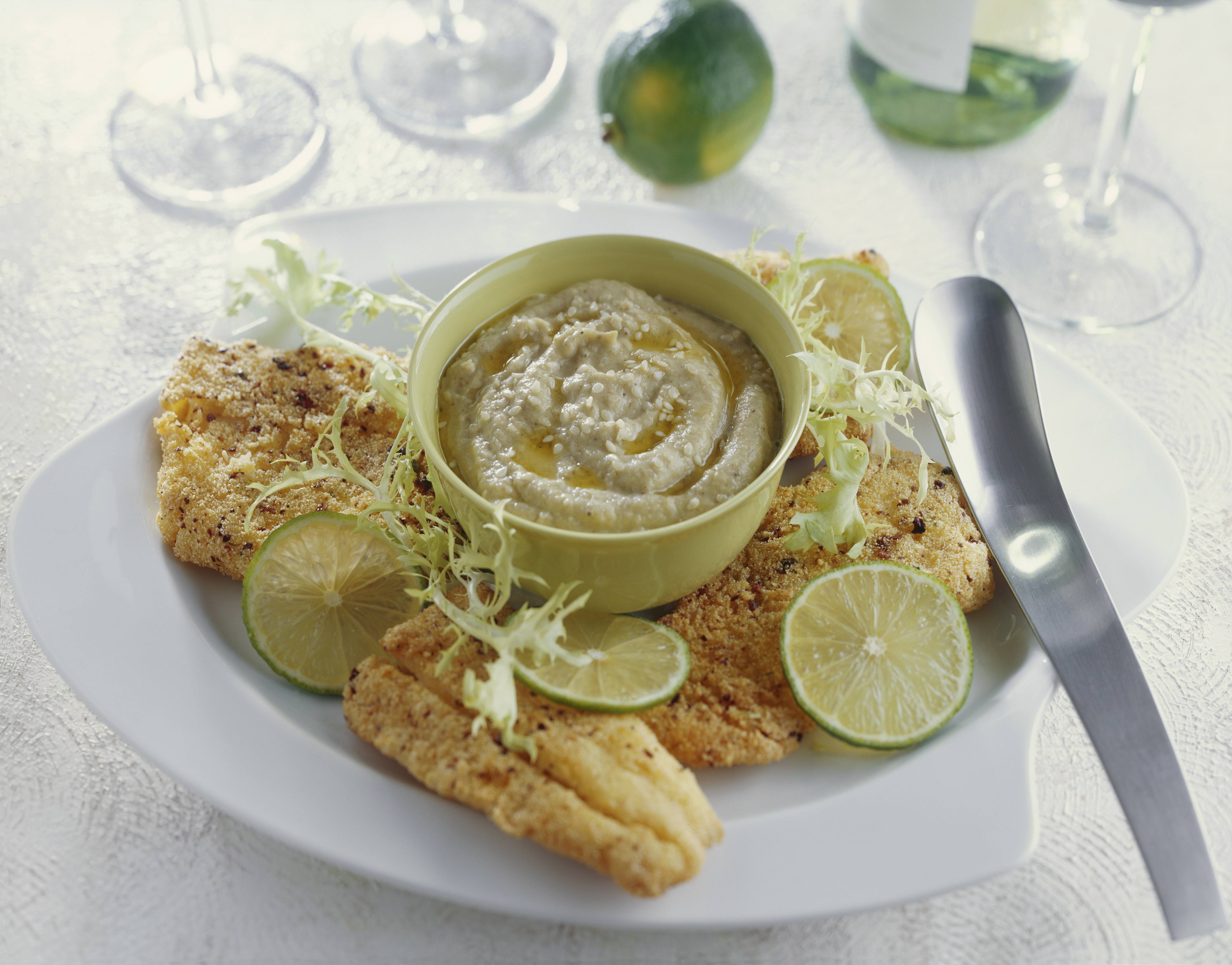 Knorr - Limetten-Fischfilet mit Melanzanipüree