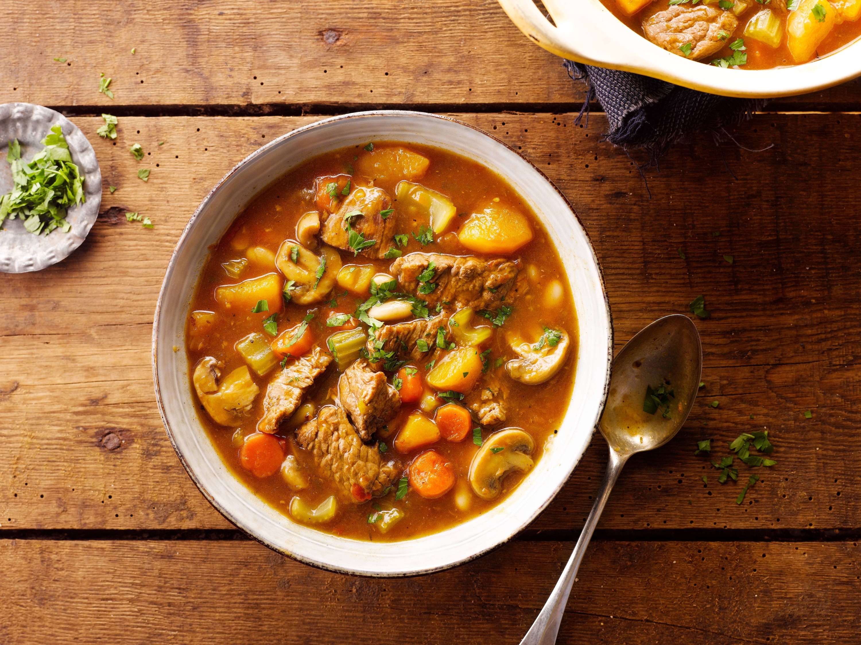 Beef and butternut squash stew