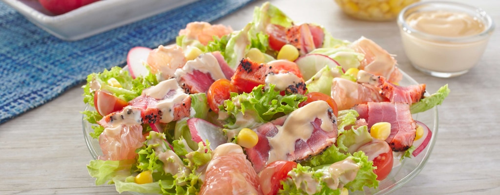 Seared Tuna and Vegetable Salad With Sweet Soy-Sesame Dressing