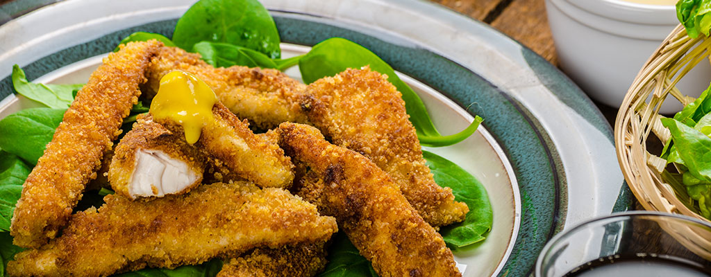Chicken Tenders with Honey Mayo Mustard Dressing