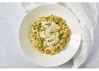 Chicken and pearl barley risotto