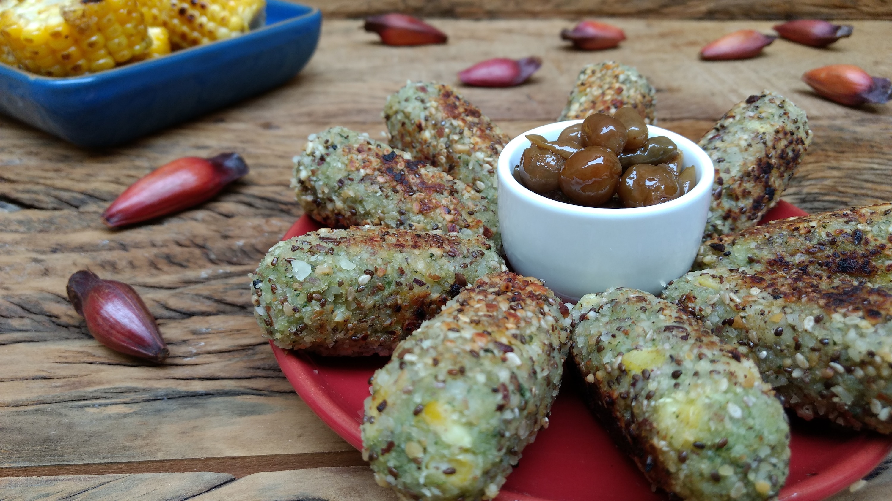 Croquete de Arroz 7 Cereais com Pinhão e Milho