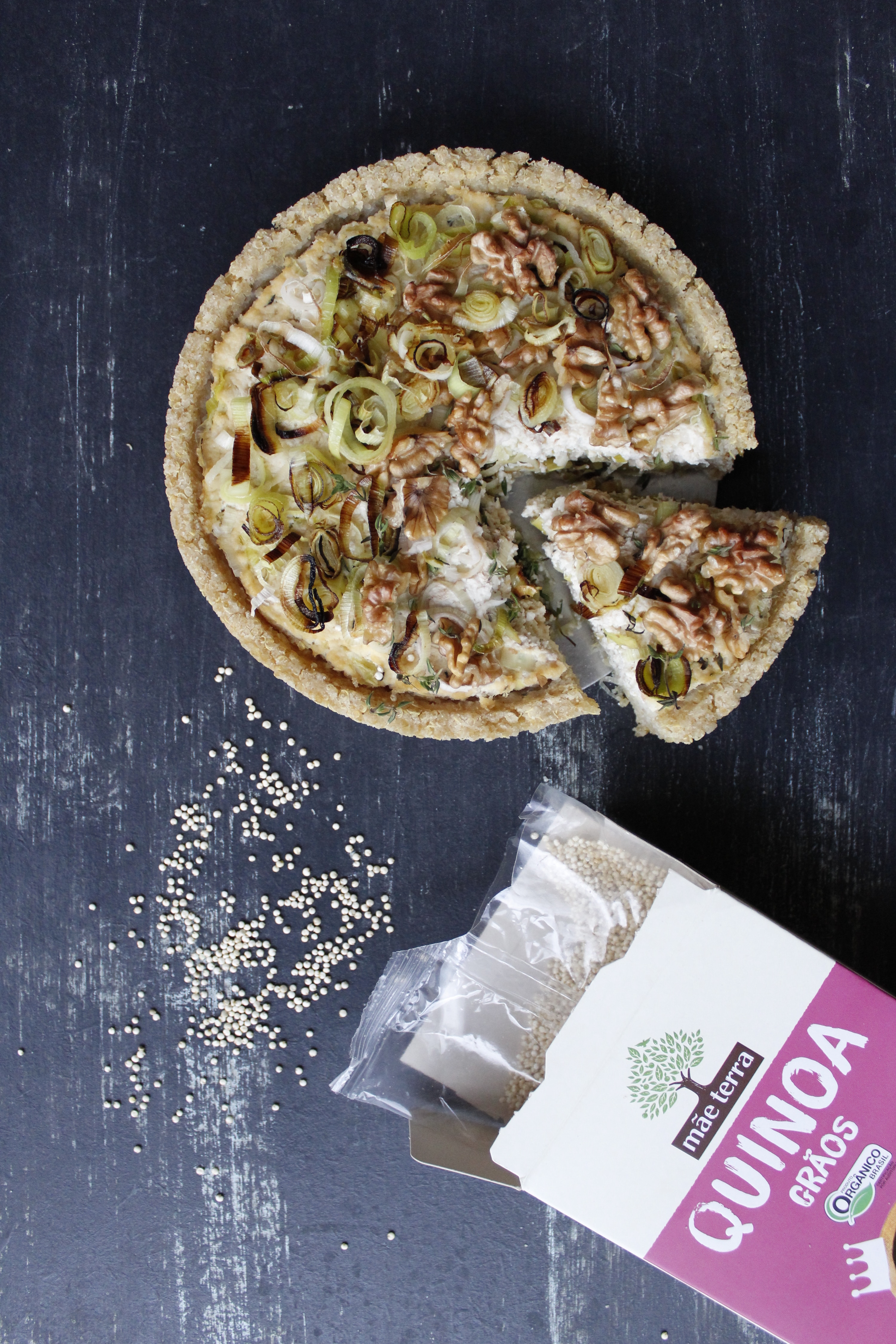 Quiche de Quinoa com Alho Poró e Nozes 80 Minutes  recipe