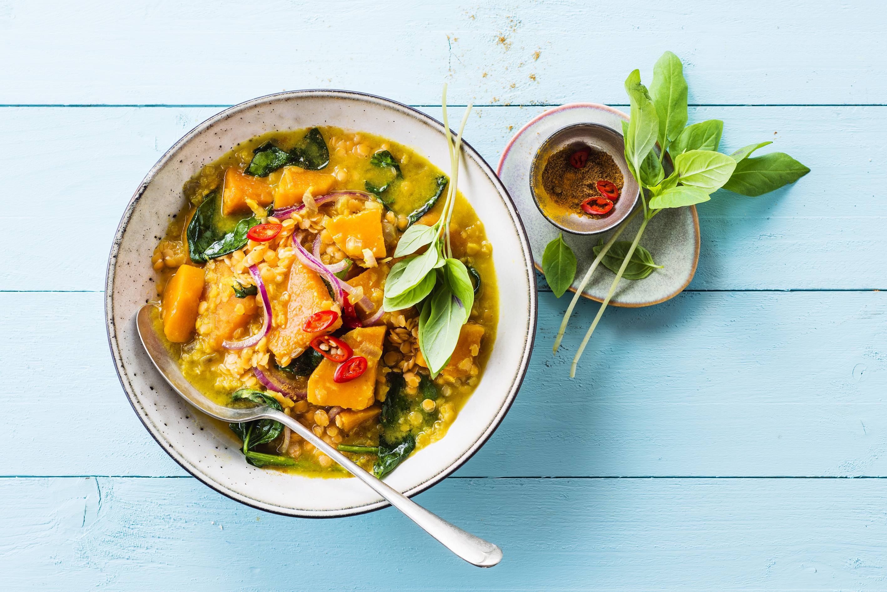 Knorr - Spinat-Süßkartoffel-Linsen Dhal