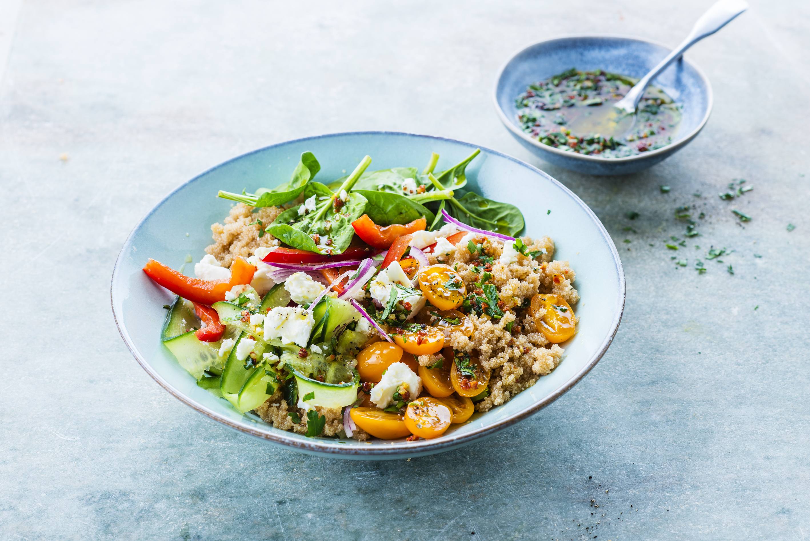 Ensalada de amaranto con verduras
