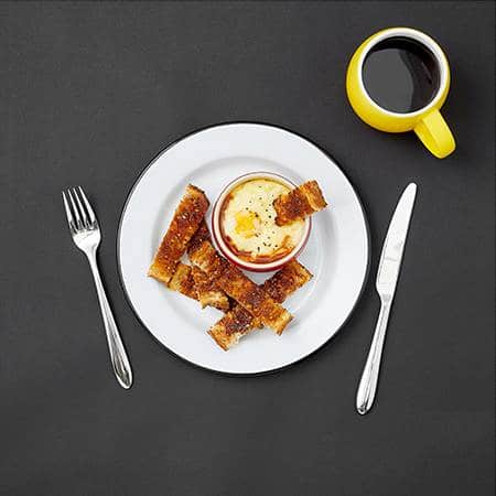 CHEESY BAKED EGGS WITH MARMITE