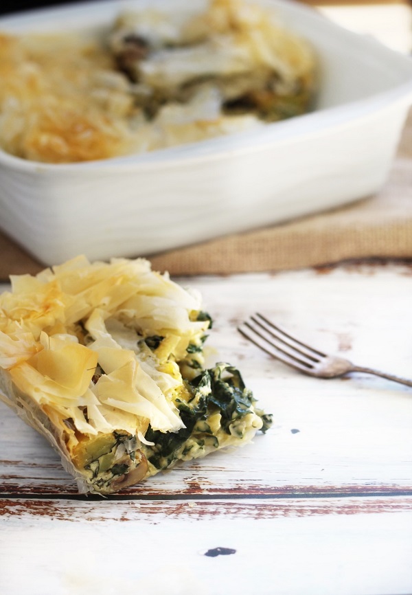 Creamy Garlic Winter Vegetable Pie