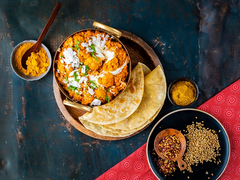 Veggie Curry with Roti