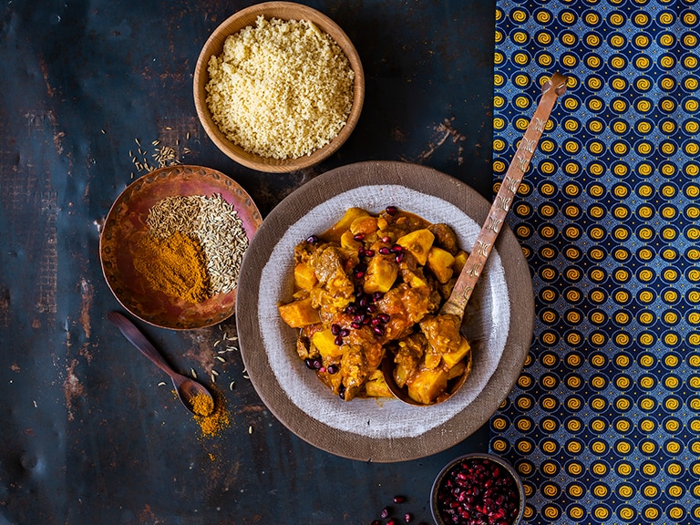Beef and Sweet Potato Curry with Couscous