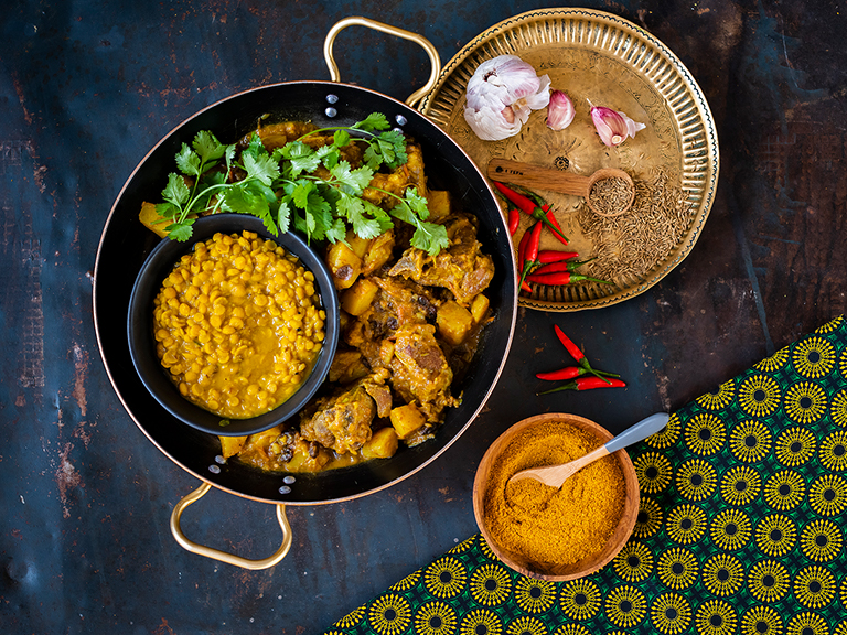 Mutton Curry with Dhal