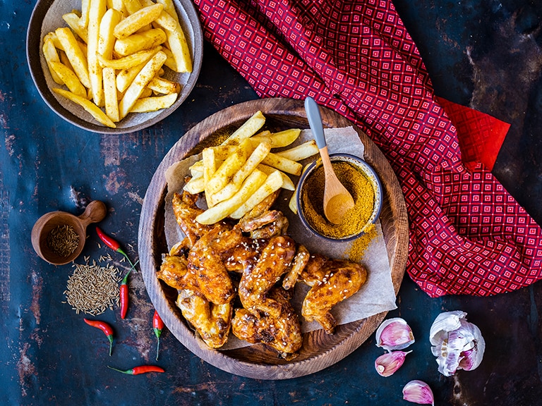 Sticky, Spicy Chicken Wings