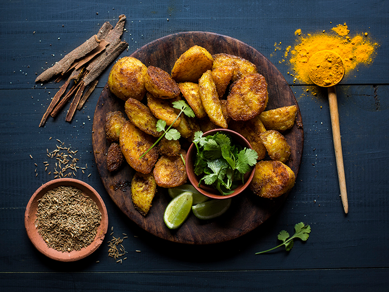 Spicy Golden Roast Potato Wedges