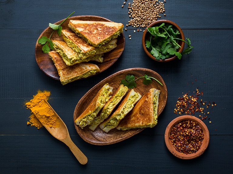 Easy Coronation Chicken Toasties