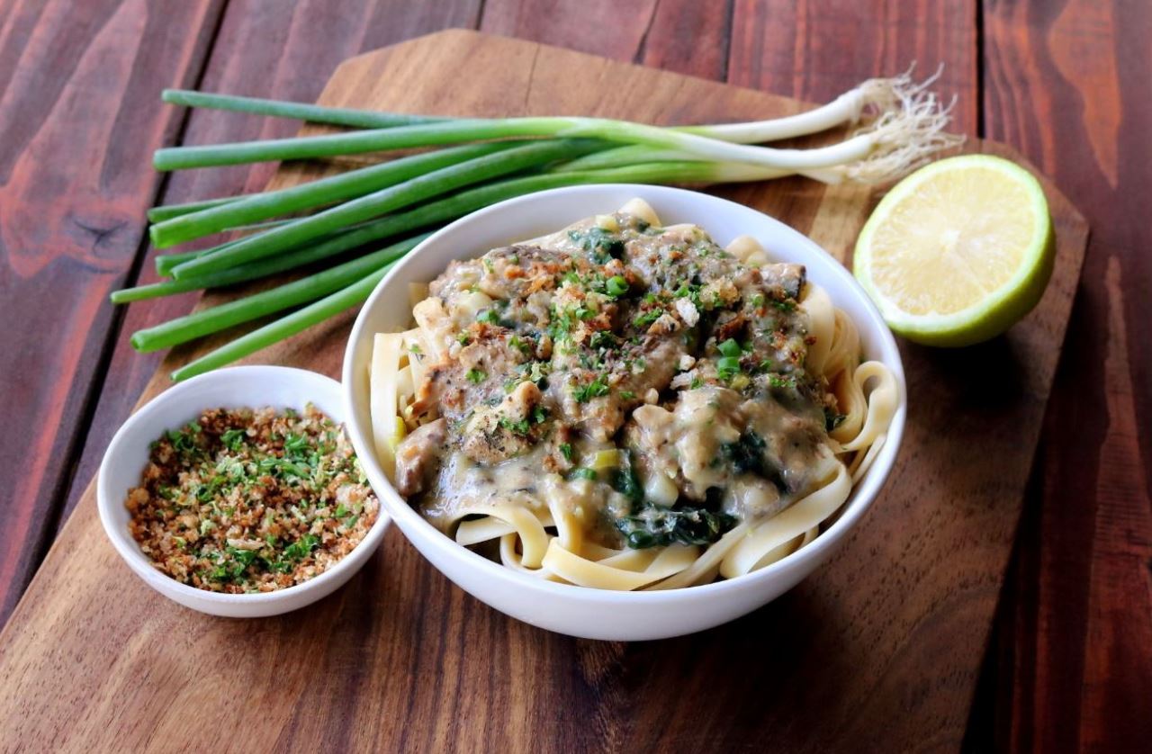Creamy Spinach And Pilchard Pasta