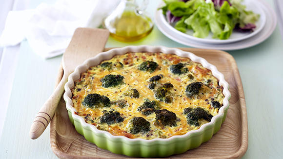 Lentil, Broccoli and Cheese Quiche