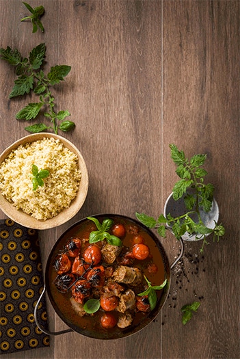 Millet and boerewors sauce