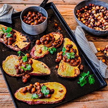 Spicy Bambara Groundnuts on Sweet Potato Toast