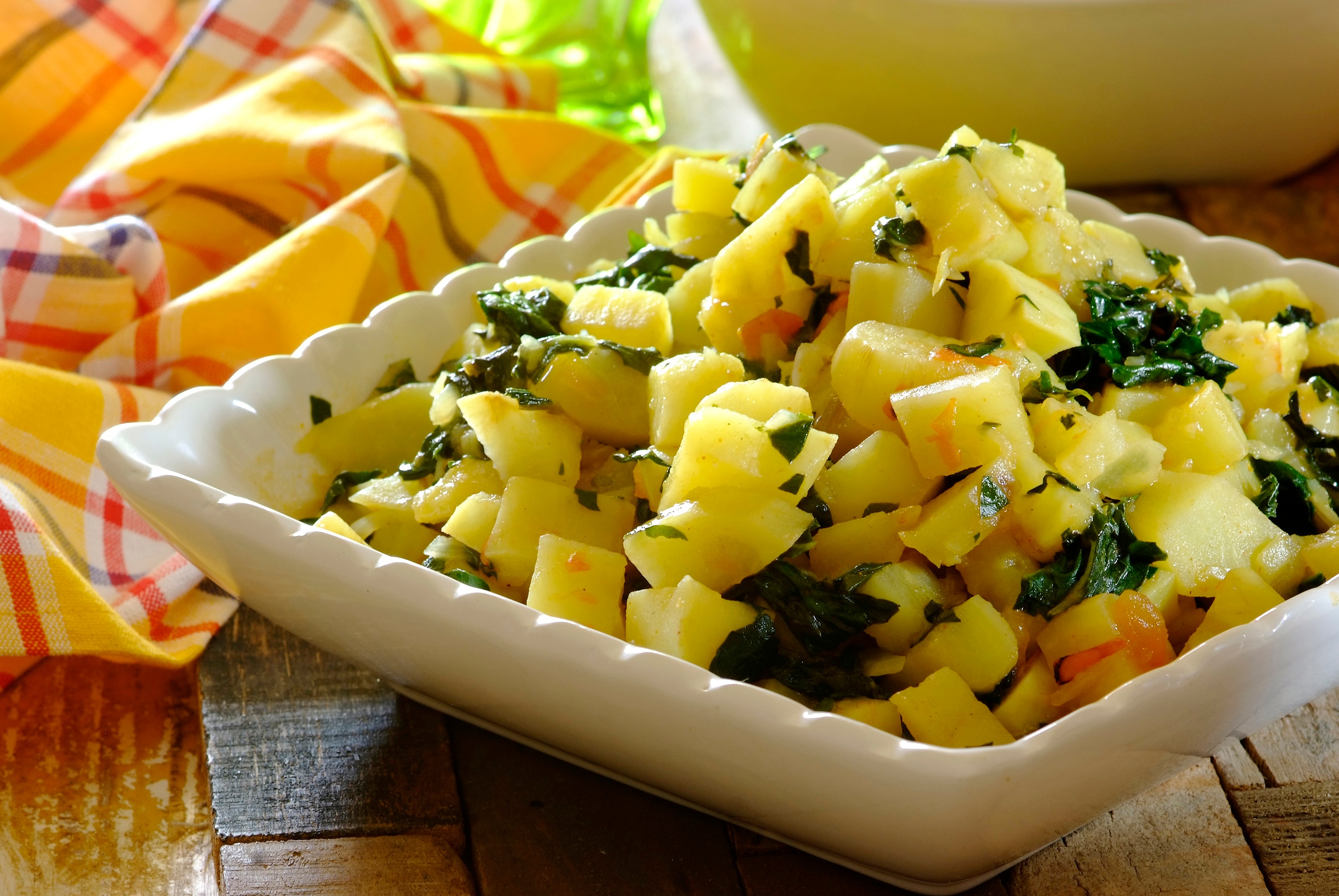 Sweet Potato and Spinach Sishebo