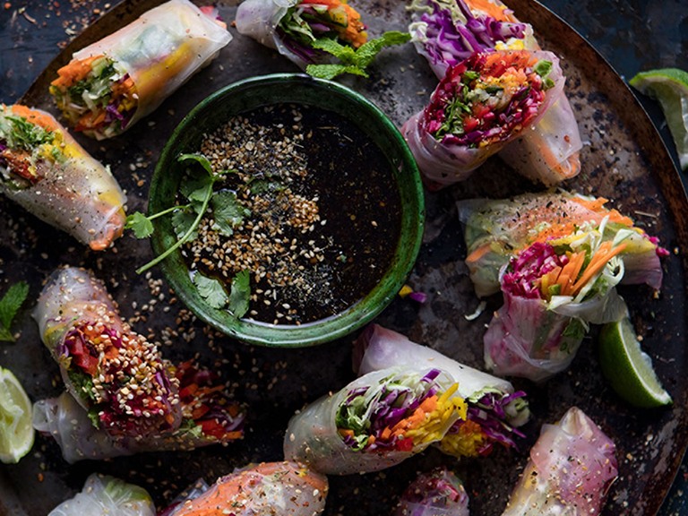 Crunchy Vegetable Rice Paper Rolls