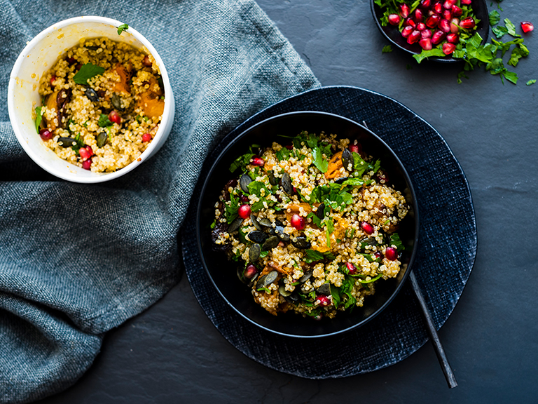 Chilli Roasted Butternut and Quinoa Salad