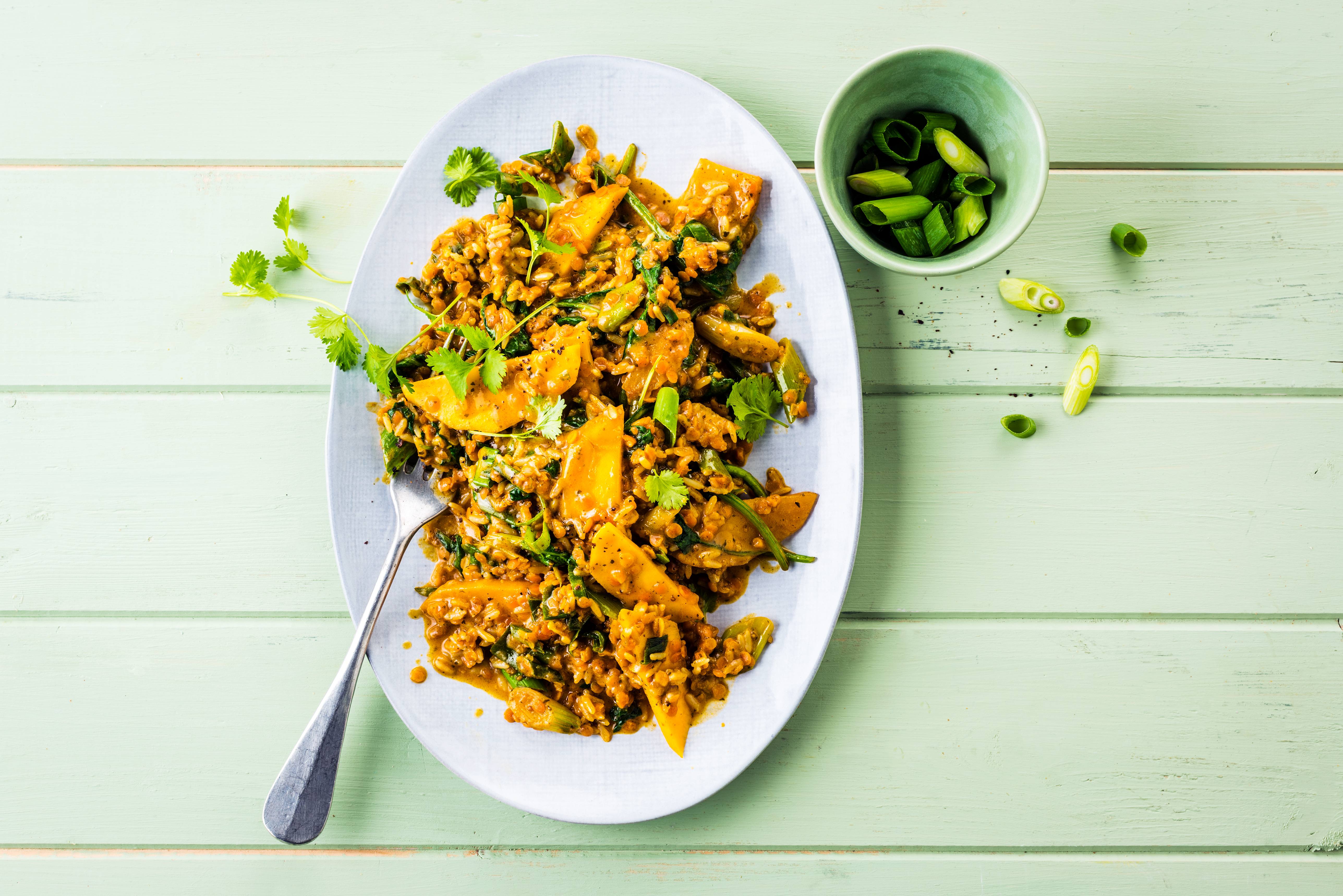 Knorr - Kokosreis mit Mango und Spinat