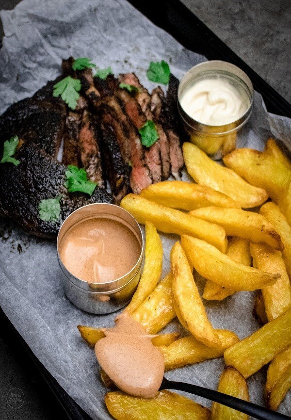 Steak and Frites with Garlic Aioli Dip Best Foods™ New Zealand