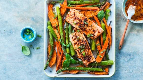 Salmon with Spring Veggies