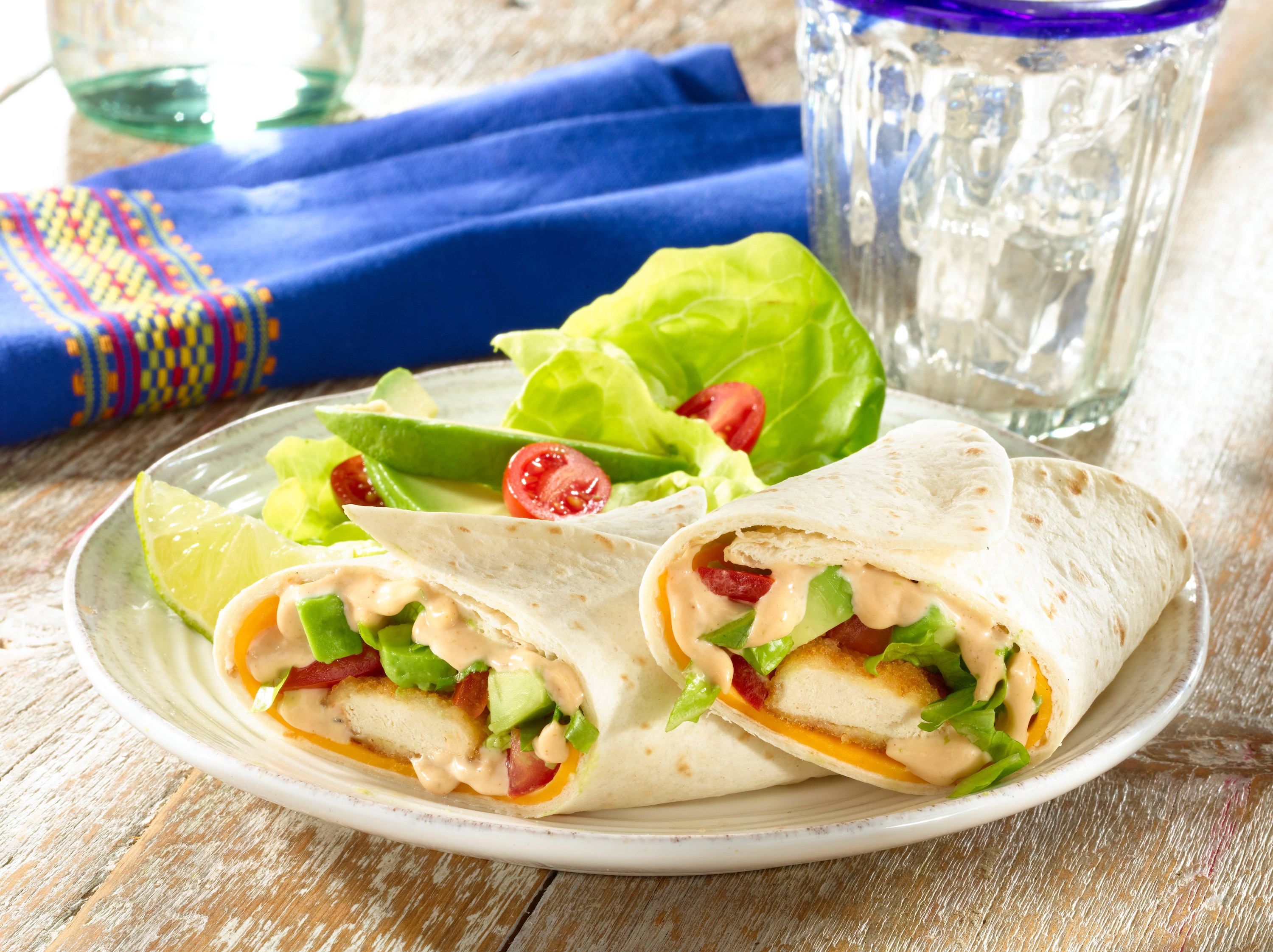 The Vegetarian Butcher - Vegetarische Beflügel-Nuggets Wraps mit BBQ Sauce